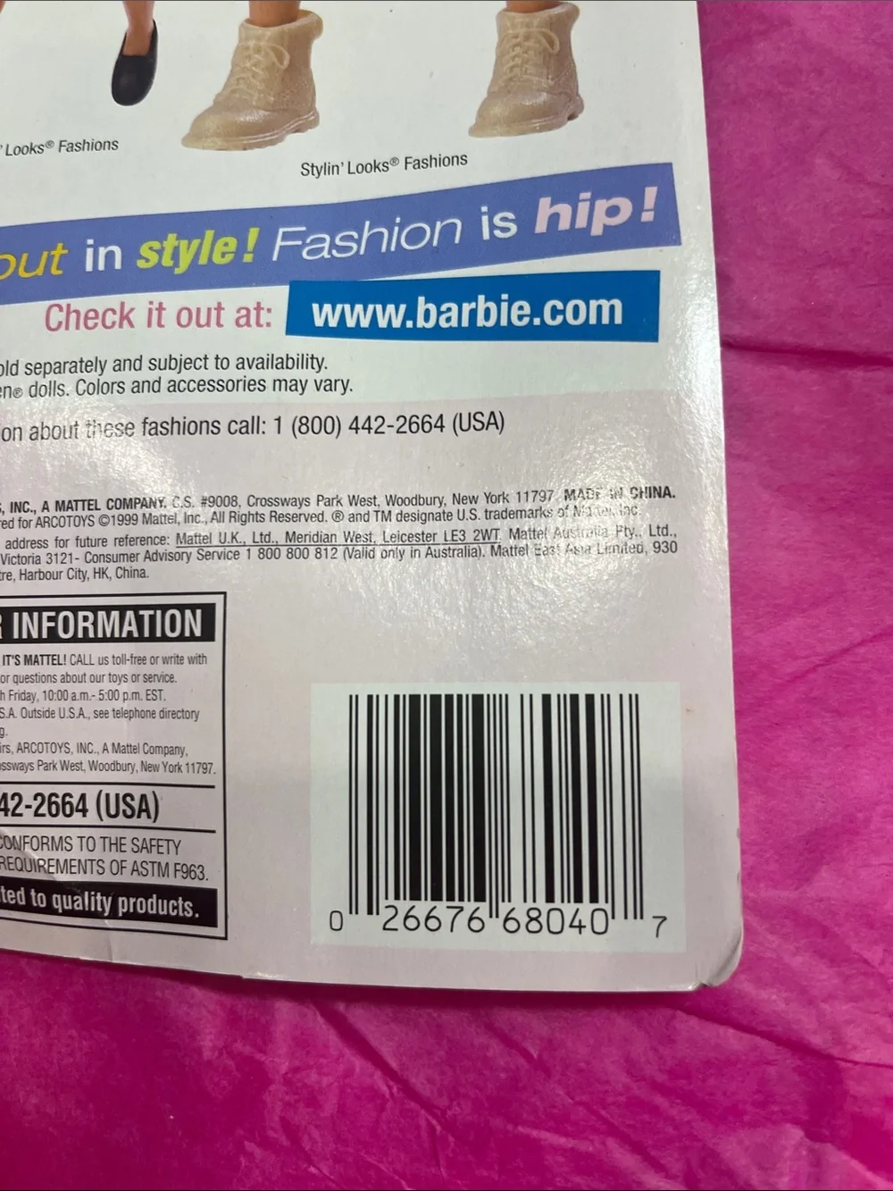 Vintage Ken Friend of Barbie Stylin' Looks Striped Shirt & Blue Shorts Outfit